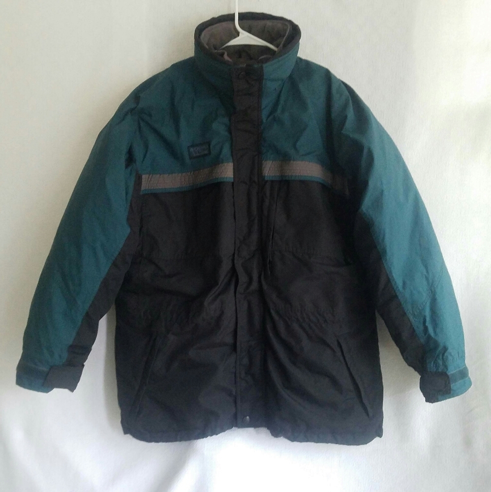 Columbia / LL Bean Ski Jacket Parka Black & Green
